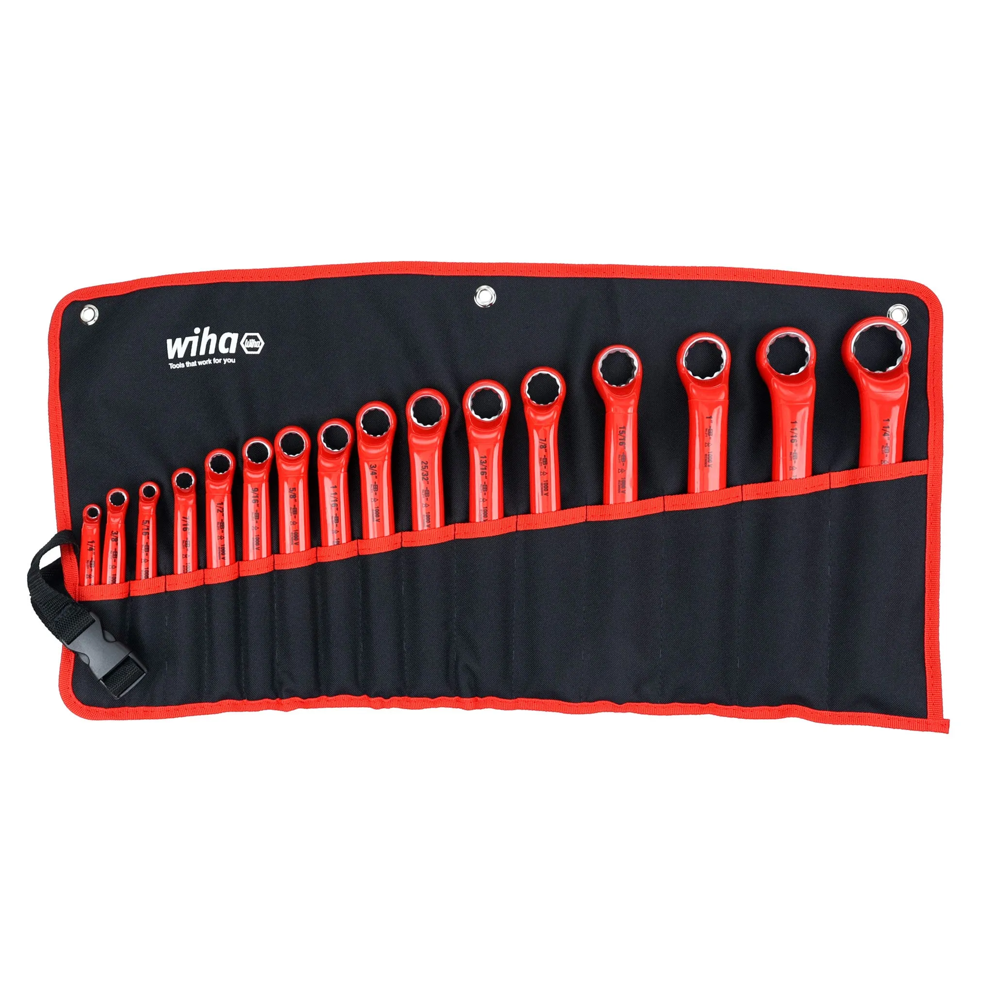 16 Piece Insulated Deep Offset Wrench Set - SAE