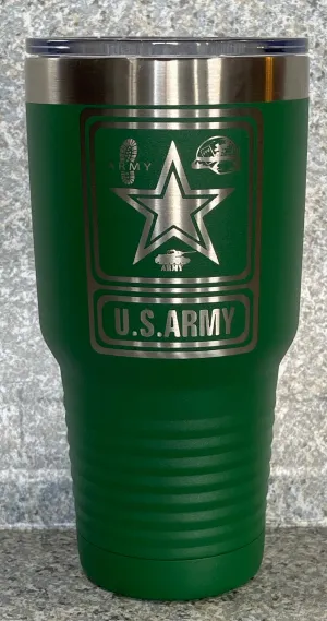 30oz US Army Tumbler Design with 1 Name