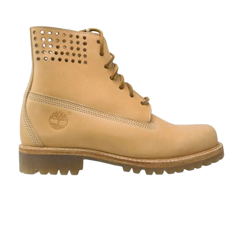 6 Inch Premium Perforated Timberland Boots, Tan