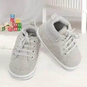 Baby Moo Textured Grey Lace Up Sneakers