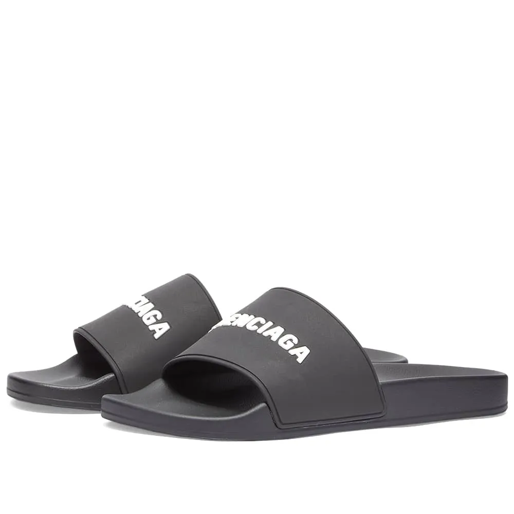 Balenciaga Logo Pool Slide Slides