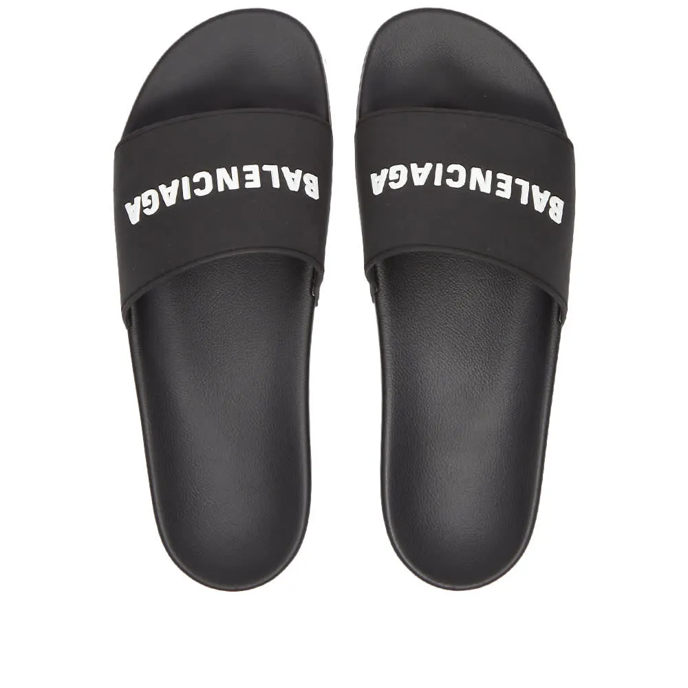 Balenciaga Logo Pool Slide Slides