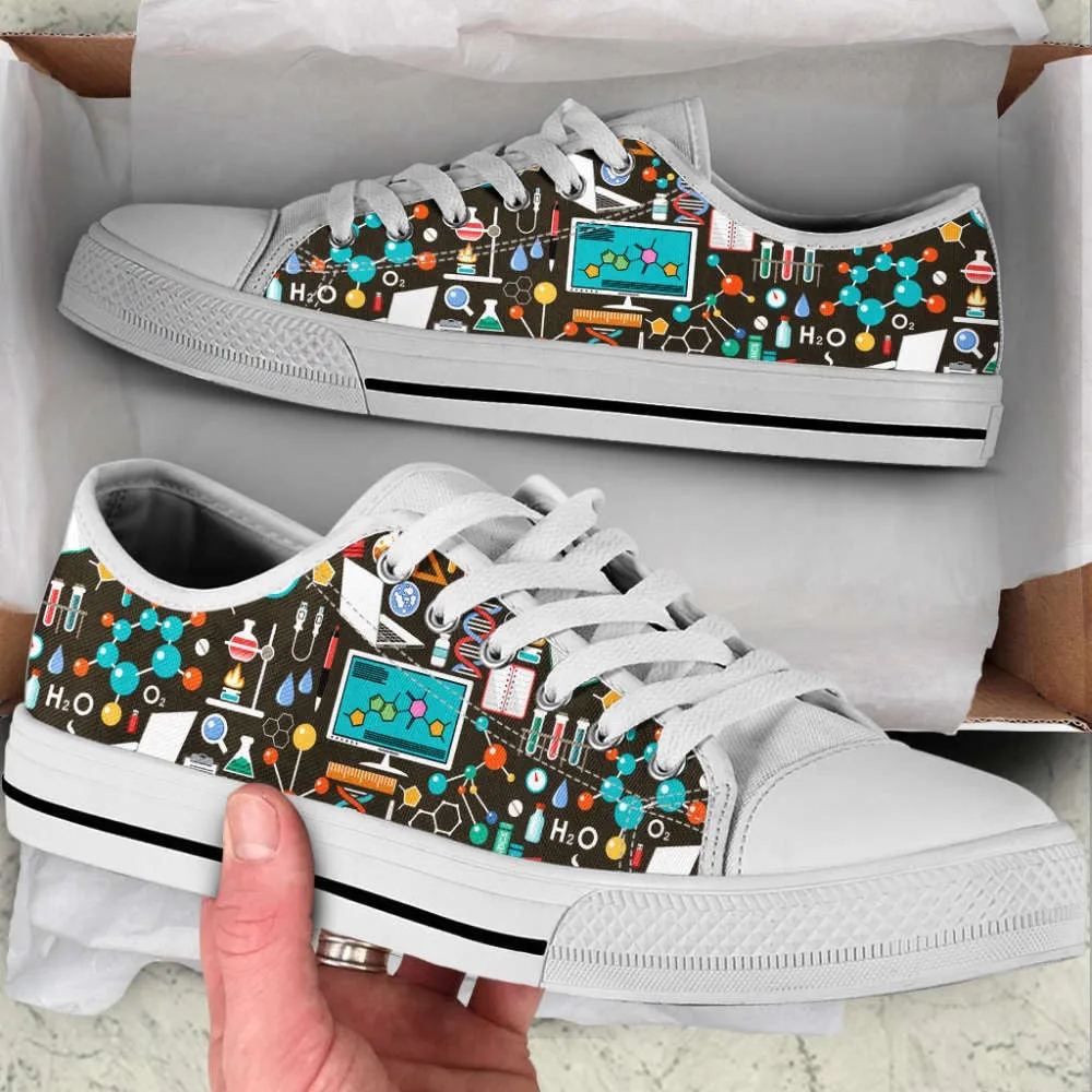 Biology Pattern Low Top Shoes Canvas Shoes , Low Top Sneaker, Low Top Canvas Shoes