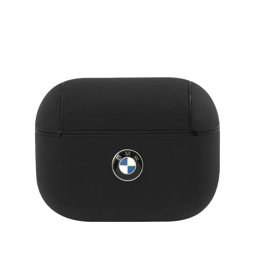 BMW Airpods Case Cover For Airpods Pro Real Leather Case Cover - Airpods Pro Black