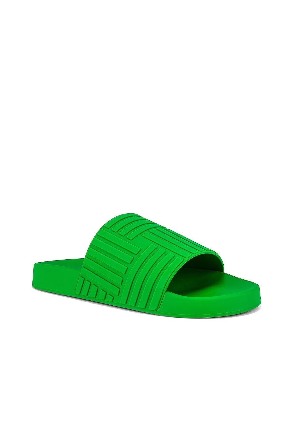 Bottega Veneta r slides, Parakeet color