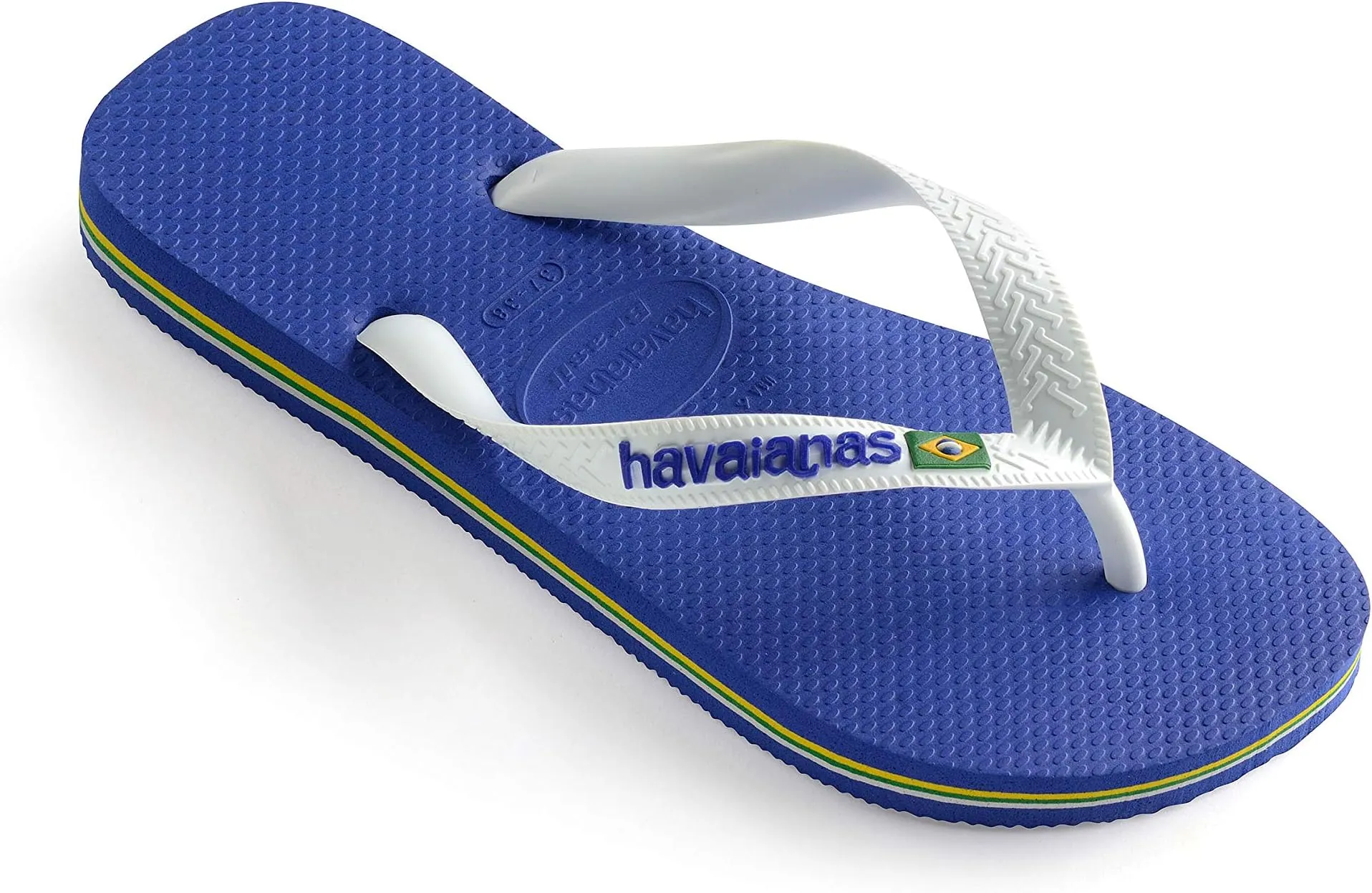 Brazil Logo Flip Flop Sandal Havaianas, Marine Blue