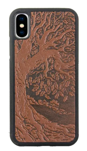 CLEARANCE Leather iPhone XS MAX Case, Tree of Life