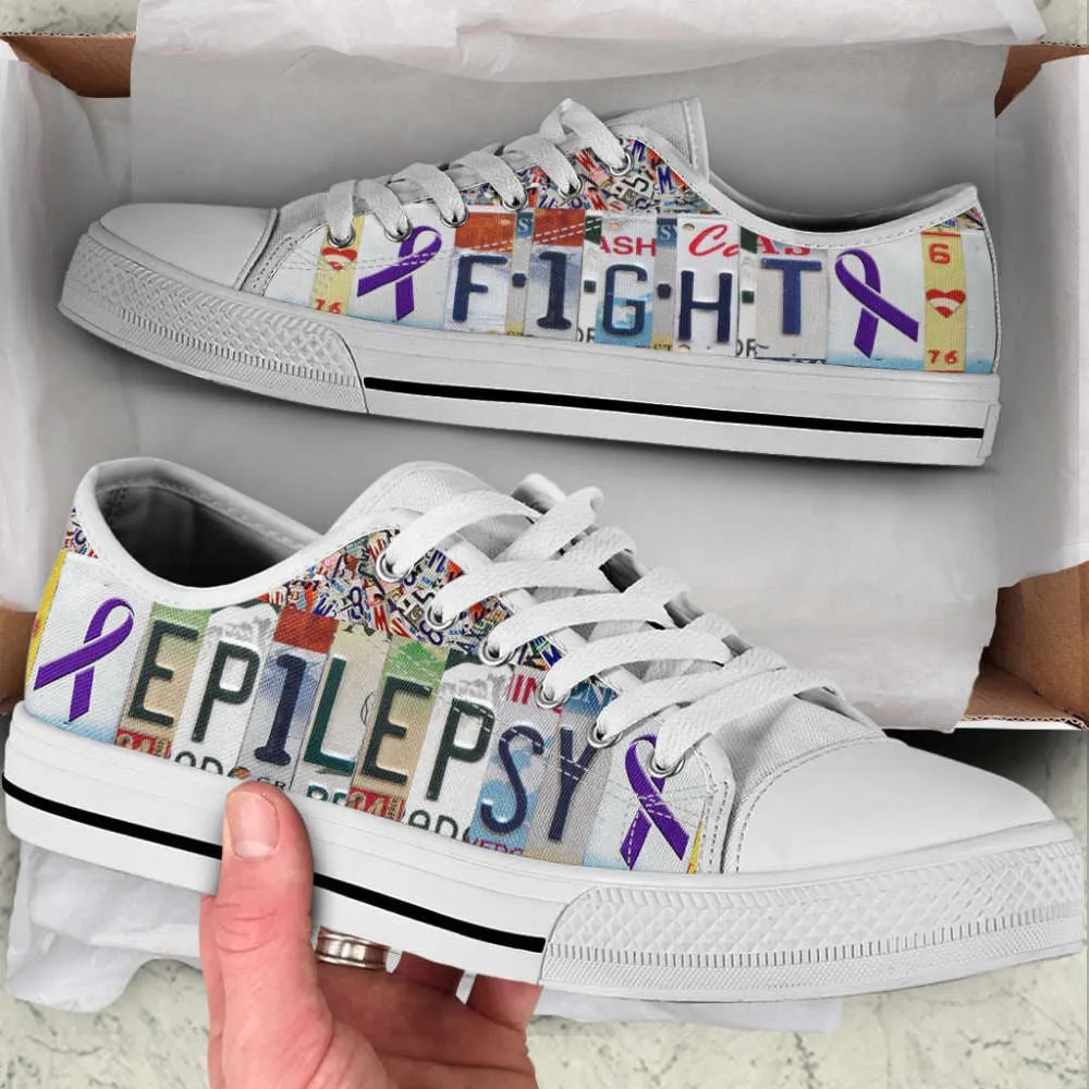 Epilepsy Shoes Fight License Plates Low Top Shoes Canvas Shoes, Best Canvas Shoes, Low Top Sneaker