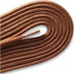 Fashion Thin Round Dress 1/8" Laces Custom Length with Tip - Cognac (1 Pair Pack) Shoelaces