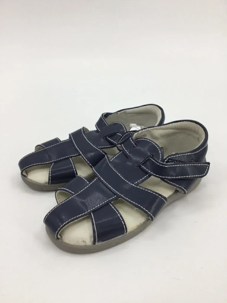 Footmates Child Size 8 Toddler Navy Sandals/Flip Flops