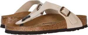 Gizeh slides - Birko-Flor & Birkibuc Birkenstock, Graceful Pearl White Birko-Flor