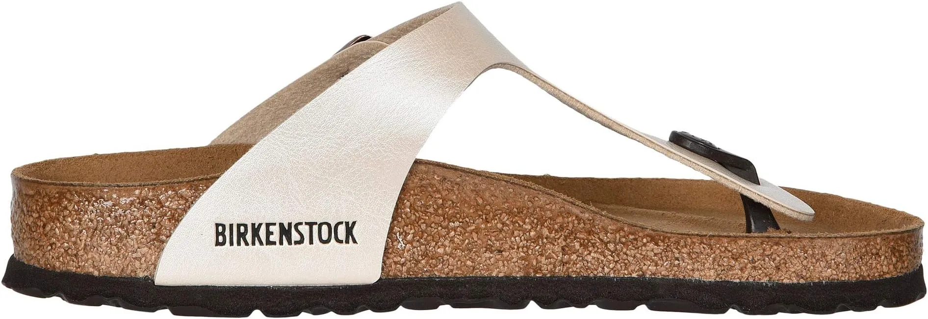 Gizeh slides - Birko-Flor & Birkibuc Birkenstock, Graceful Pearl White Birko-Flor