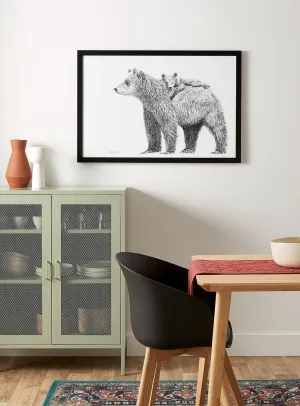 Grizzly with cub - "Social Animal" Collection