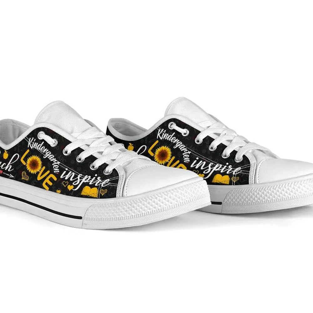 Kindergarten Teach Sunflower Low Top Shoes, Teacher Shoes, Low Top Sneakers