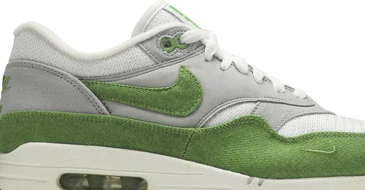 Limited edition Nike Patta x Air Max 1 Premium 'Chlorophyll' sneakers, green