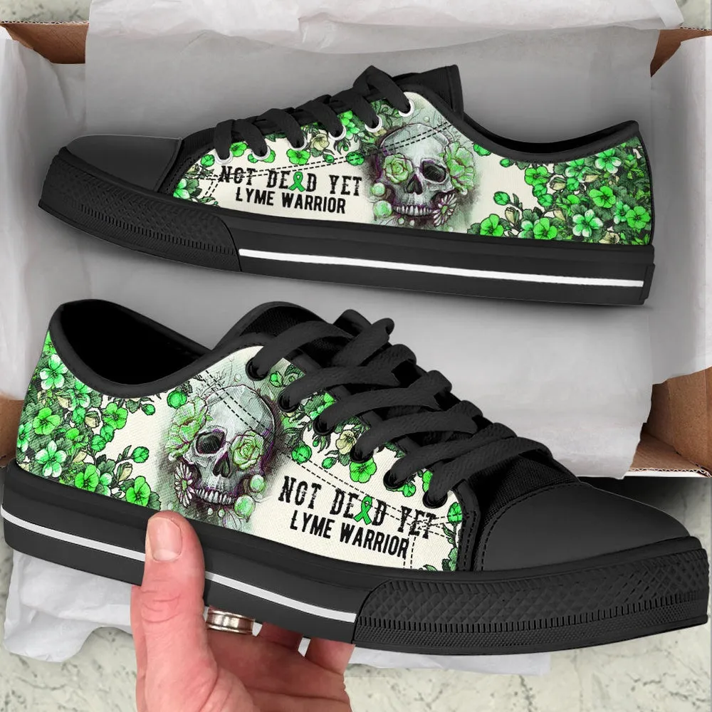 Lyme Shoes Rose Flowers Skull Low Top Shoes, Best Canvas Shoes, Low Top Sneaker