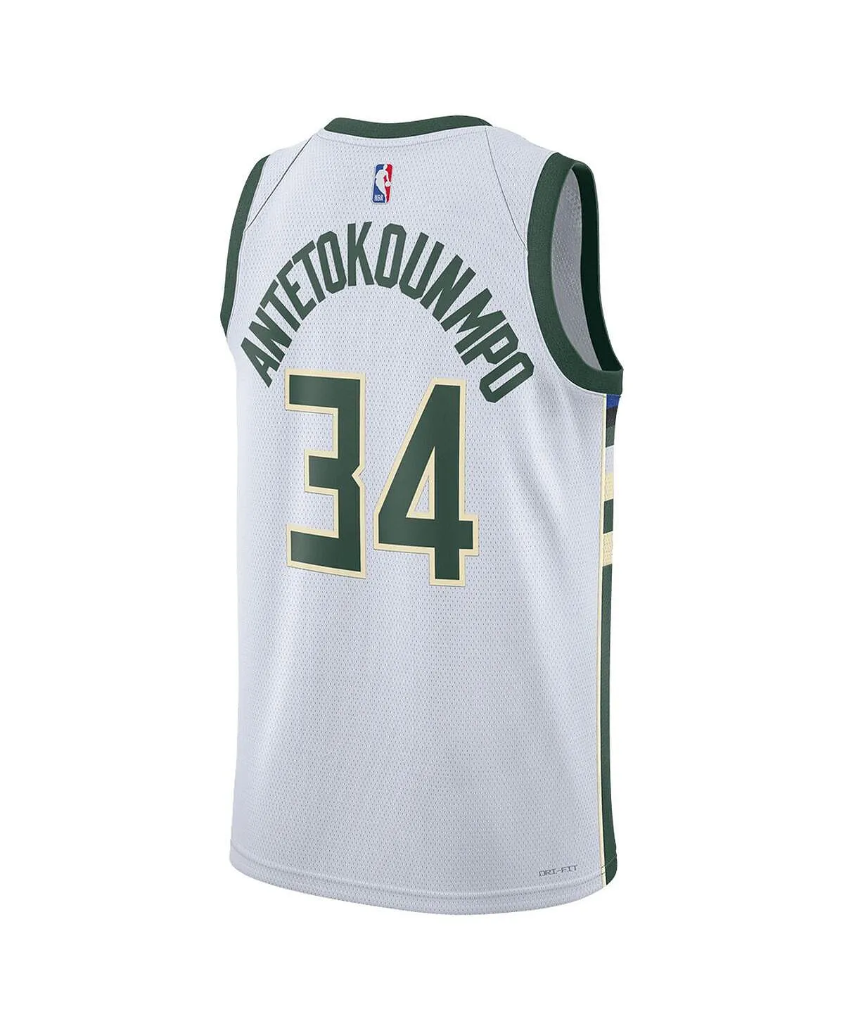 Men's and women's giannis antetokounmpo white milwaukee bucks 2022/23 swingman t-shirt - association edition Nike white