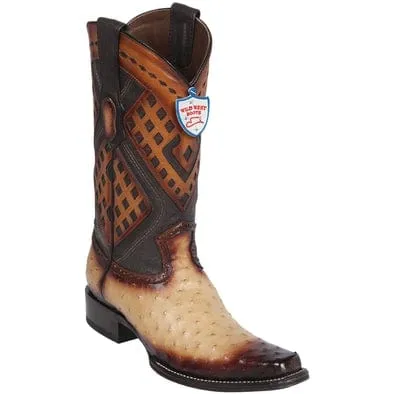 Men's Wild West Ostrich Square Toe Boot 2760315