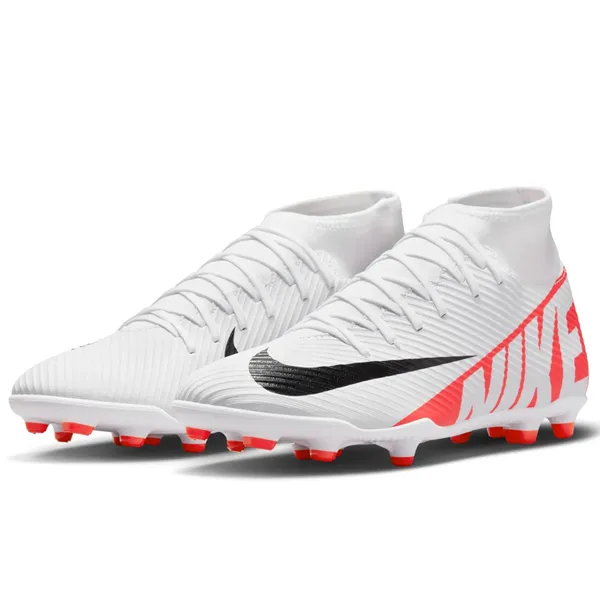 Nike Zoom Superfly 9 Club FG/MG Soccer Cleats (Bright Crimson/White-Black)