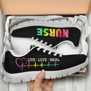 Nurse Sneaker, Nurse Live Love Heal Shoes Sneakers Shoes, Best Shoes For Nurses