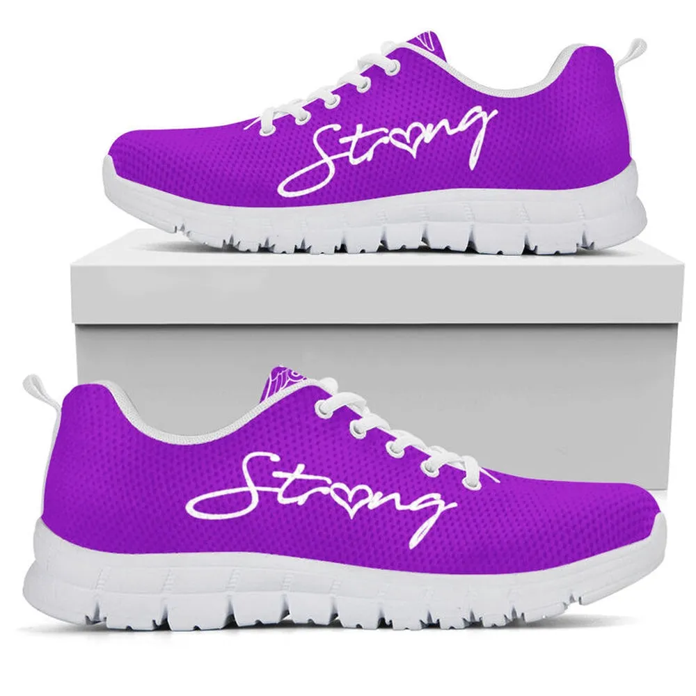 Nurse Sneaker, Nurse Strong All Purple Sneakers Shoes, Best Shoes For Nurses