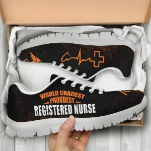 Nurse Sneaker, Proudest Registered Nurse Shoes Sneakers, Best Shoes For Nurses