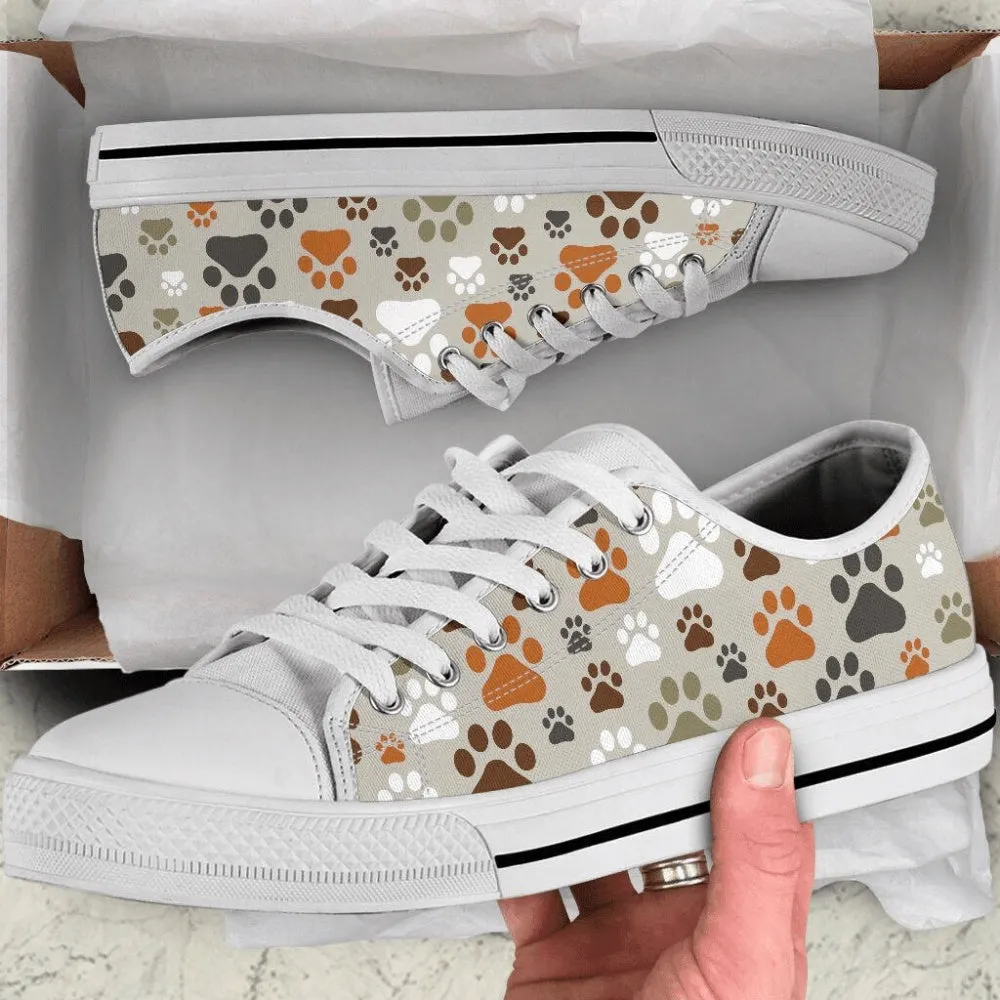 Paw Low Top Shoes Sneaker, Low Top Sneaker, Low Top Canvas Shoes