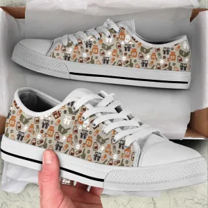 Pharmacist Pattern Sk Low Top Canvas Sneakers, Low Top Sneaker, Low Top Canvas Shoes