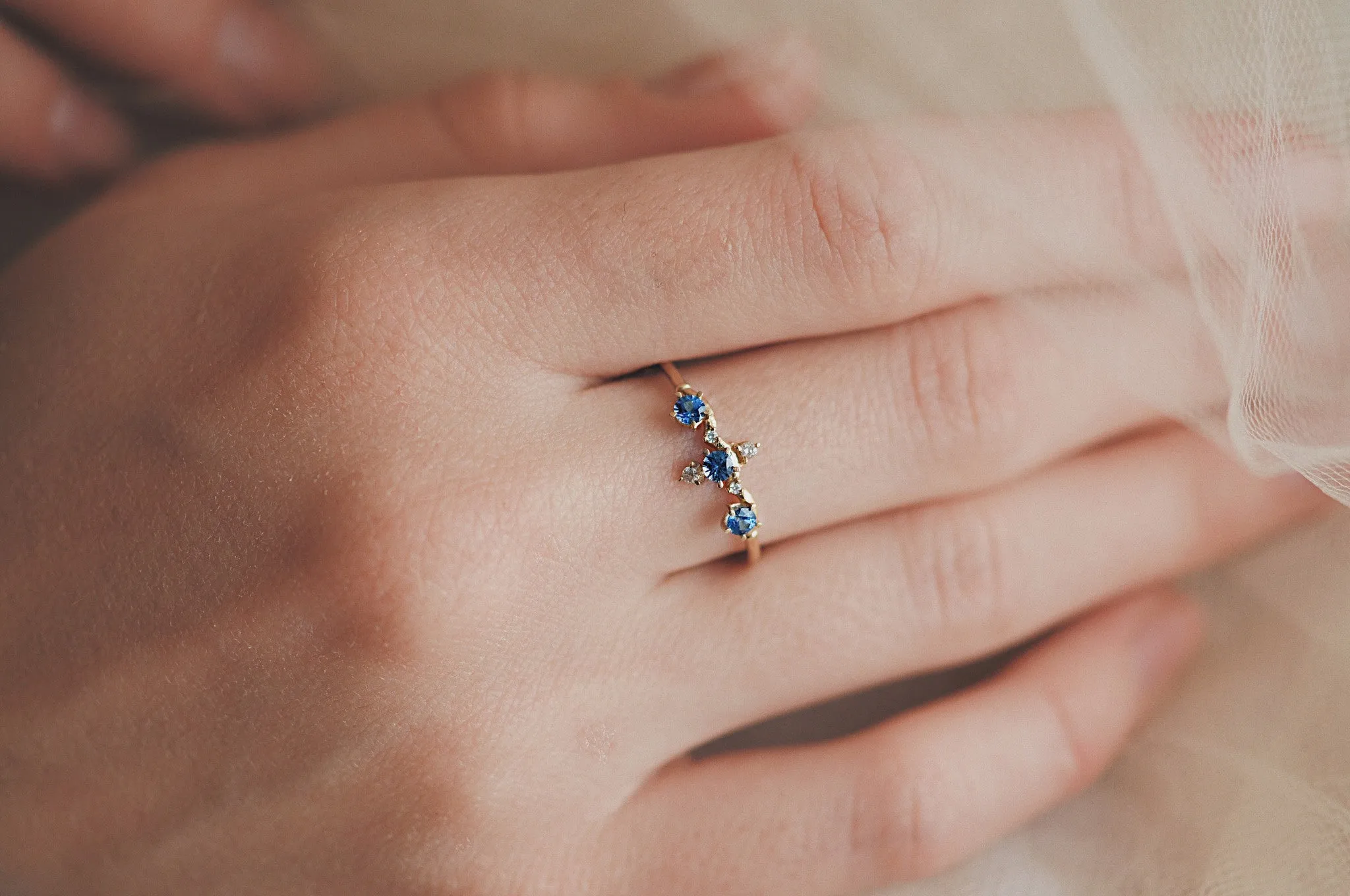 Sapphire Winter Waltz Ring - Ready-to-ship