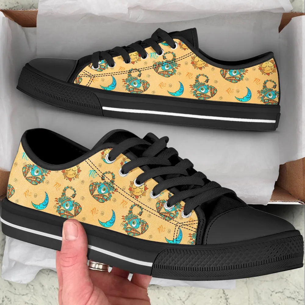 Scorpio Zodiac Fun Pattern Low Top Shoes , Low Top Sneaker, Low Top Canvas Shoes