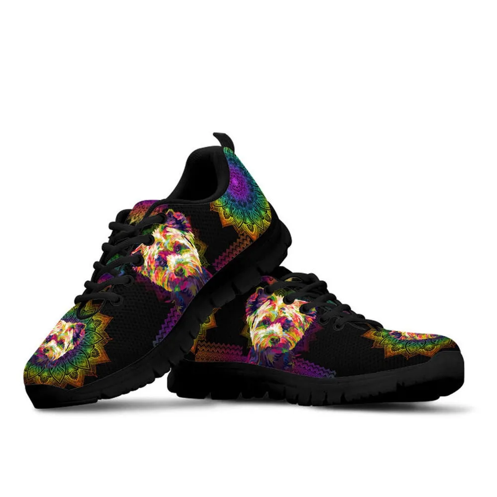 Shih Tzu Sneaker, Shih Tzu Dog Colorful Mandala Sneakers, Shih Tzu Shoes