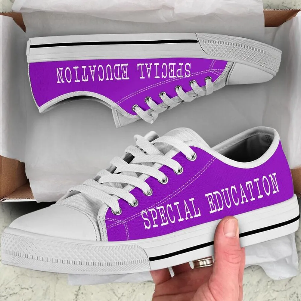 Sped Strong All Purple Shoes, Teacher Shoes, Low Top Sneakers