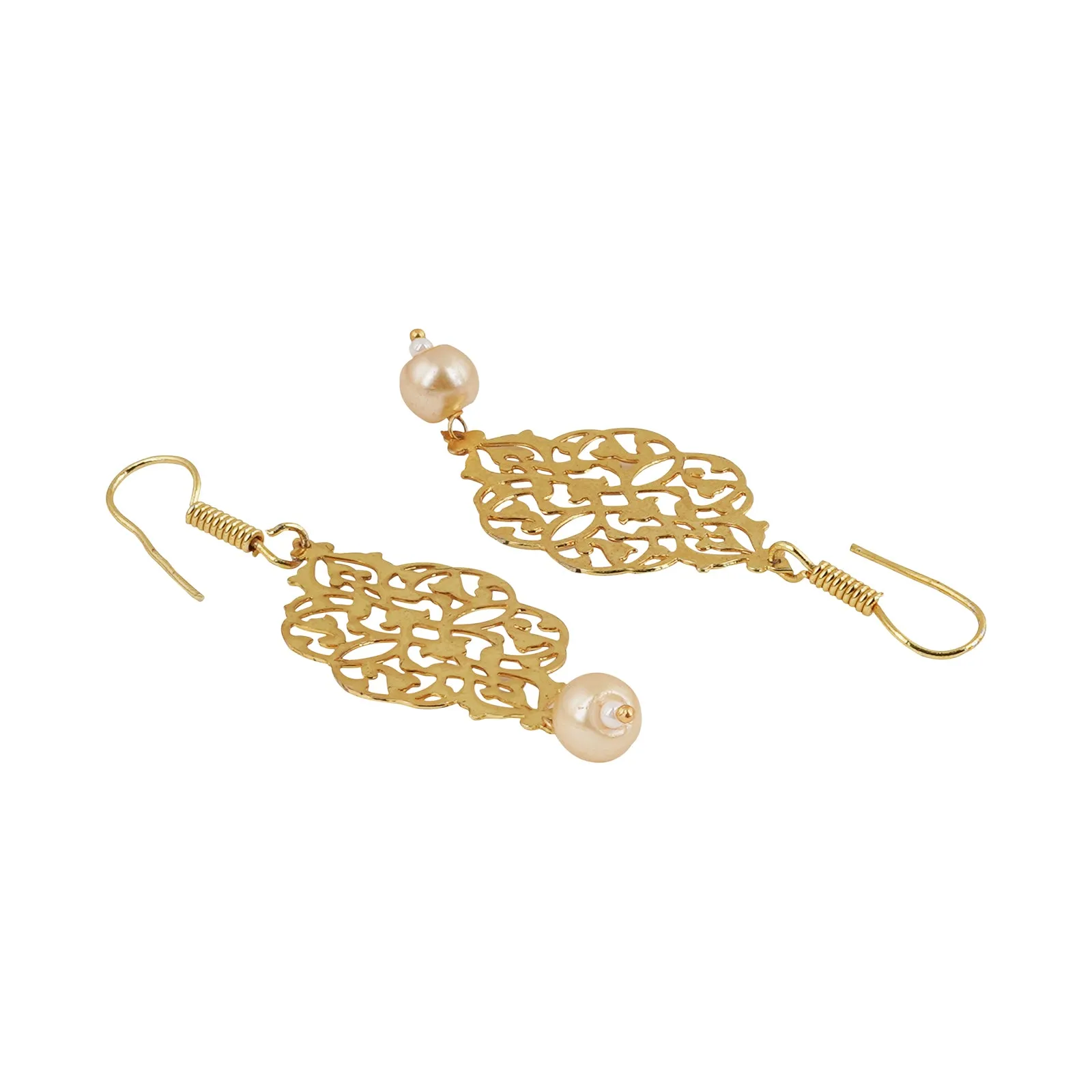 Teejh Daaivi Filigree Gold and Pearl Earring