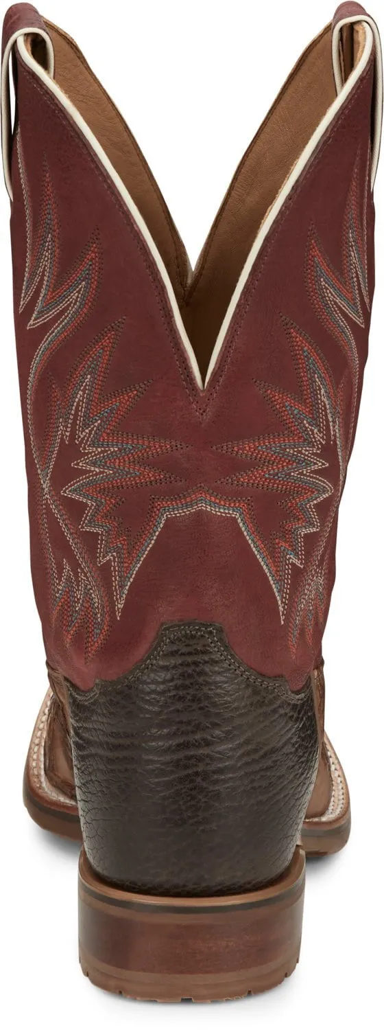 Tony Lama Mens Prescott Chocolate Pirarucu Cowboy Boots