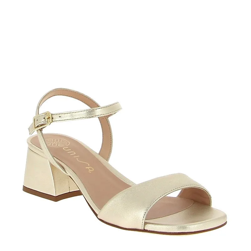 Unisa Kirk Gold Heeled Sandal