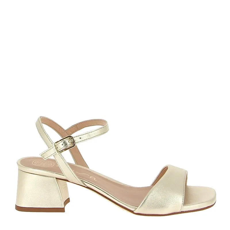 Unisa Kirk Gold Heeled Sandal