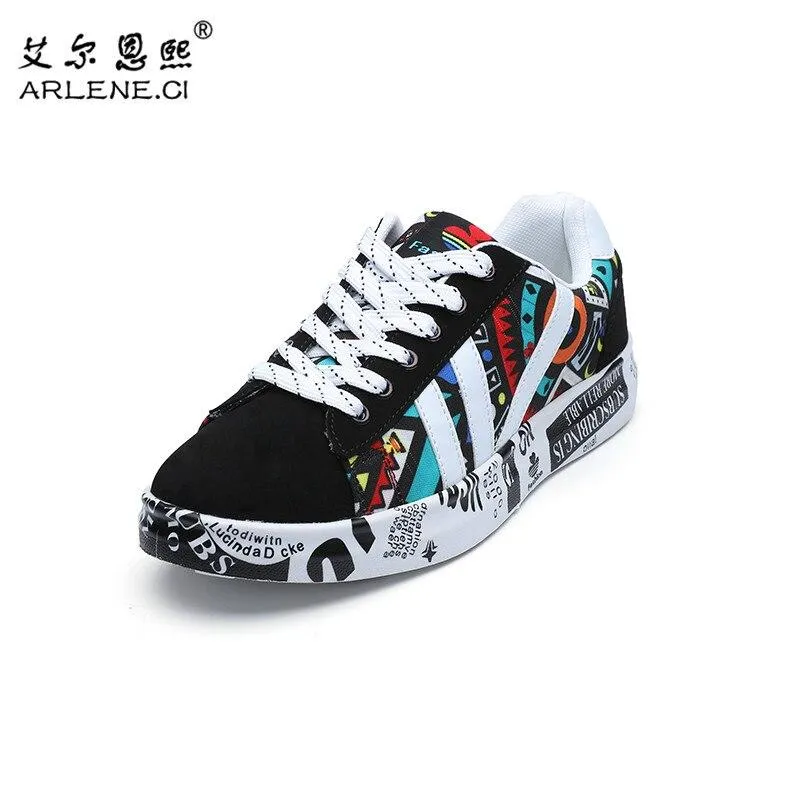 Unisex Cotton Fabric Breathable Lace Up Shoes