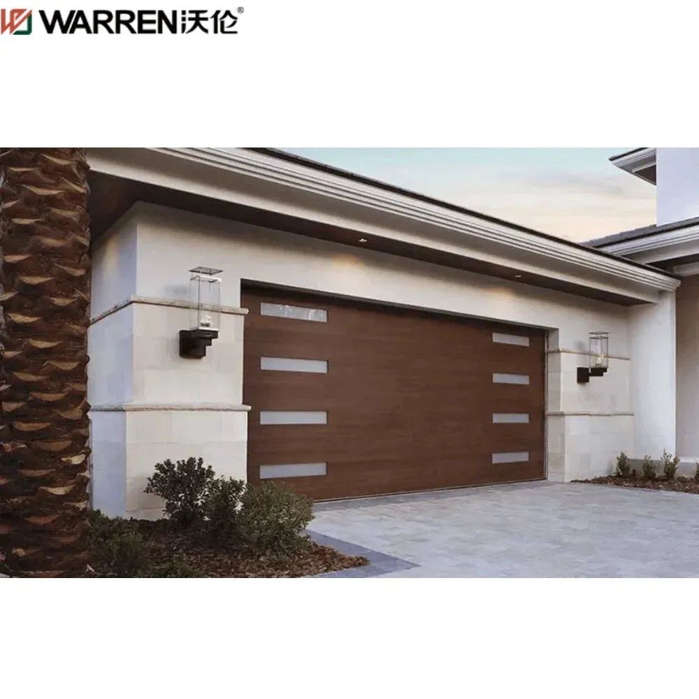 Warren 14x14 Insulated Garage Door Black Glass Garage Door Bifold Garage Door Aluminum Electric