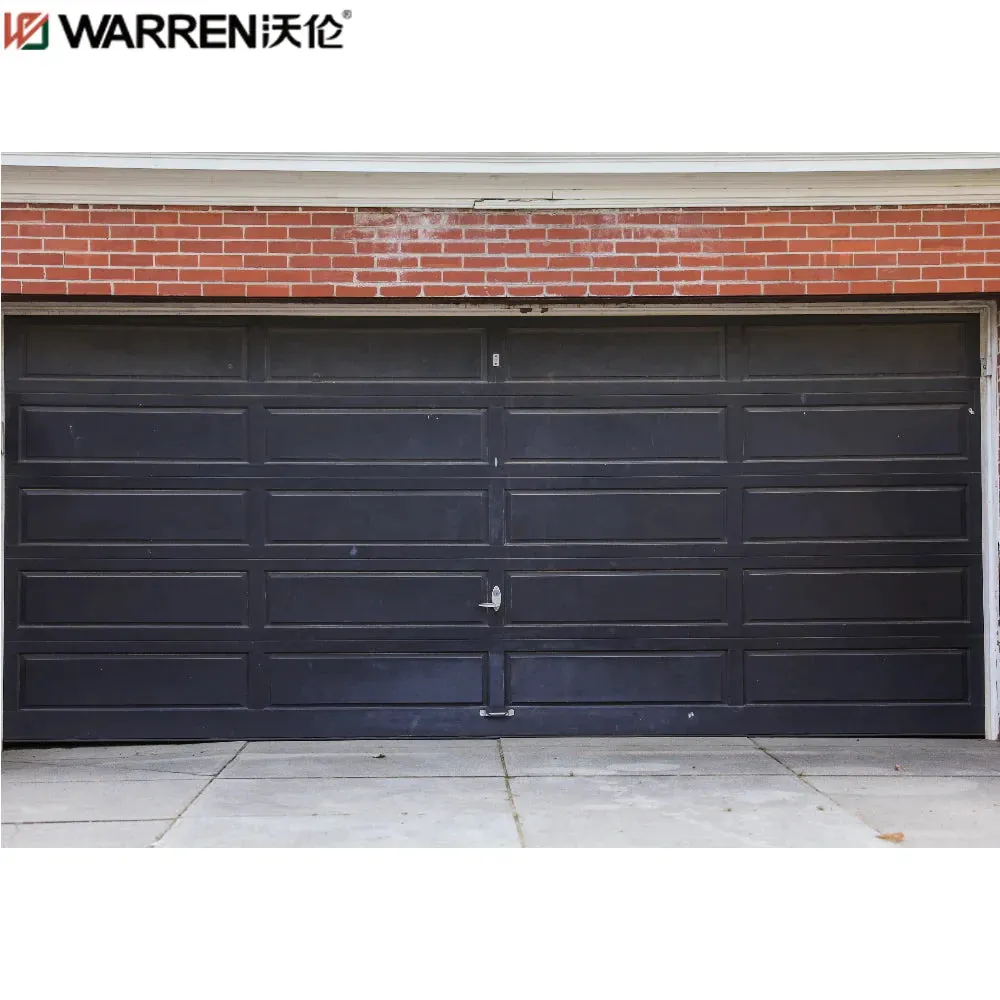 Warren 14x14 Insulated Garage Door Black Glass Garage Door Bifold Garage Door Aluminum Electric